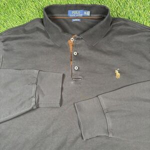 Polo Ralph Lauren Cotton Soft Touch Long Sleeve Shirt Mens XXL Flesh Pony Black